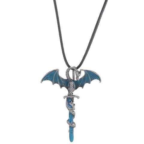 Gothic Bat Dragon Alloy Unisex Pendant Necklace