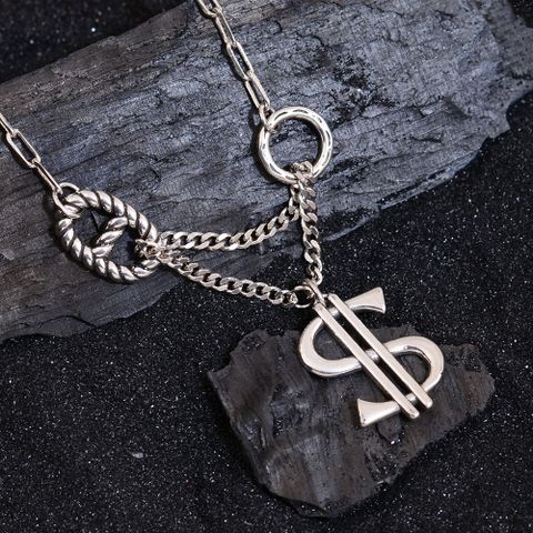 Copper Hip-hop Dollar Pendant Necklace