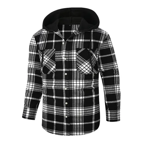 Men's Plaid Blouse Men's Clothing