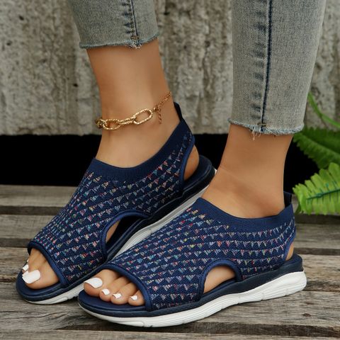 Women's Casual Multicolor Open Toe Ankle Strap Sandals