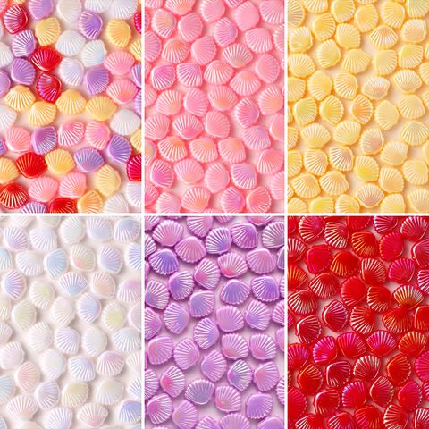 100 Pieces Arylic Shell Beads