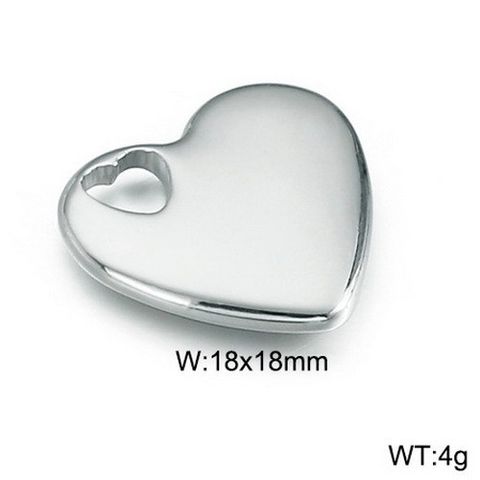 1 Piece Stainless Steel 18K Gold Plated Heart Shape Pendant