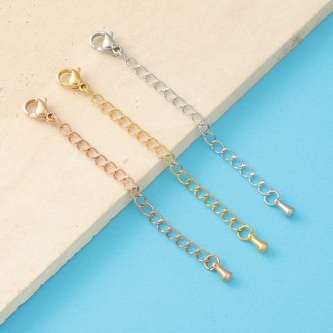 1 Piece Stainless Steel None 18K Gold Plated Solid Color Chain