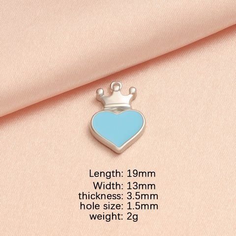 1 Piece Stainless Steel None 18K Gold Plated Heart Shape Crown Polished Pendant