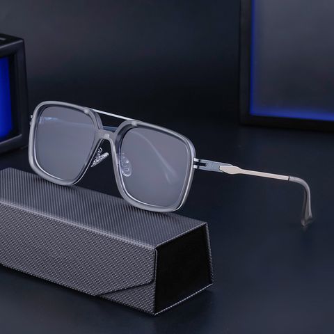 Simple Style Solid Color Pc Square Full Frame Men's Sunglasses