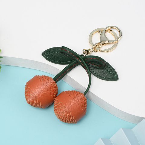 Simple Style Fruit Pu Leather Women's Keychain
