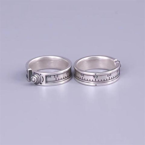 Wholesale Simple Style Number Copper Silver Plated Rings