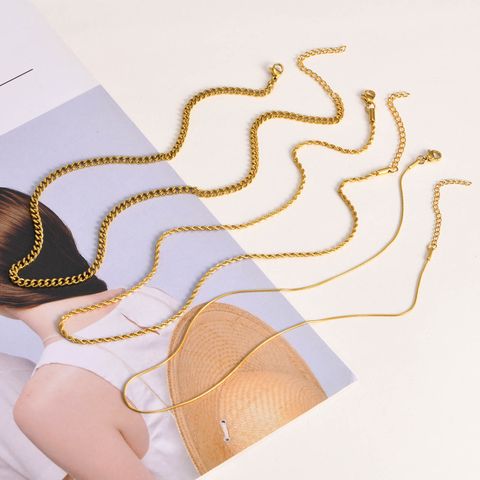 IG Style Simple Style Chain Solid Color Necklace