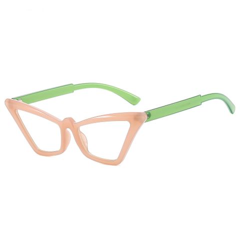 Basic Color Block Pc Cat Eye Full Frame Women's Sunglasses