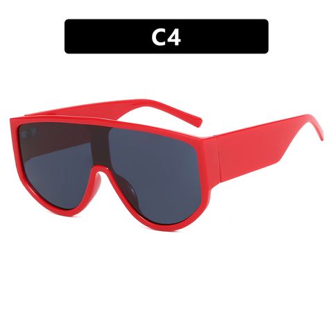 Punk Solid Color Pc Toad Glasses Full Frame Women's Sunglasses