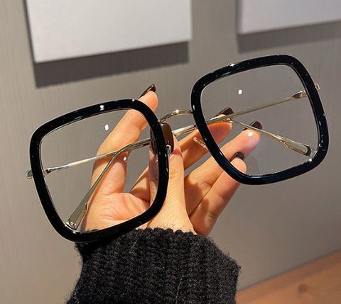 Simple Style Solid Color Ac Square Full Frame Optical Glasses