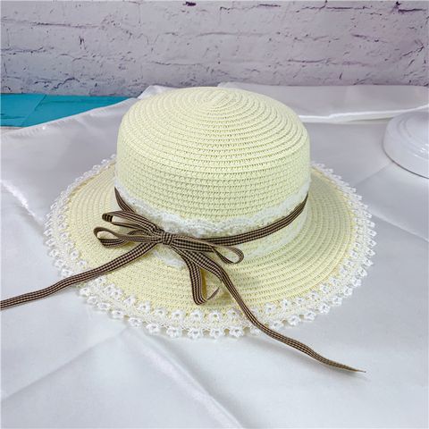 Women's Pastoral Bow Knot Big Eaves Sun Hat