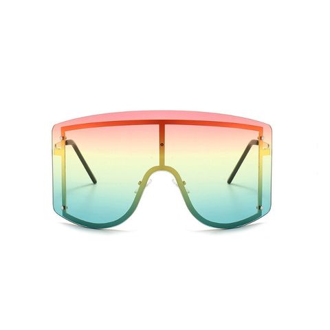 Exaggerated Streetwear Solid Color Pc Special-Shaped Mirror Frameless Men's Sunglasses