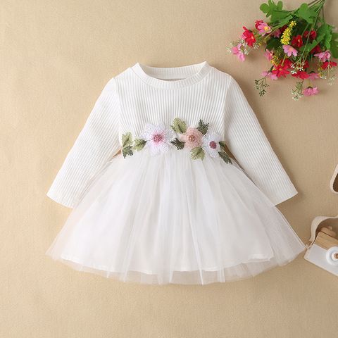 Princess Flower Cotton Girls Dresses