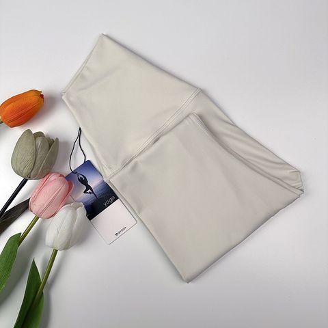 Simple Style Solid Color Nylon Cotton Blend Active Bottoms Leggings