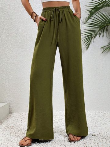 Women's Daily Streetwear Solid Color Full Length Casual Pants Straight Pants