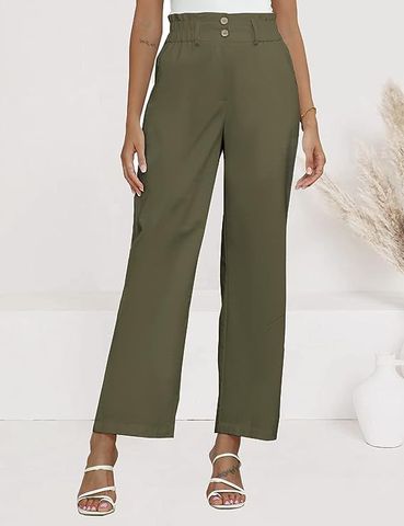 Women's Daily Street Simple Style Solid Color Full Length Casual Pants
