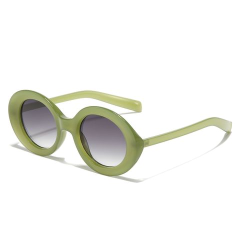 Einfacher Stil Einfarbig Pc Runder Rahmen Vollbild Sonnenbrille Der Frauen