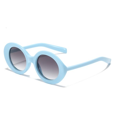 Simple Style Solid Color Pc Round Frame Full Frame Women's Sunglasses