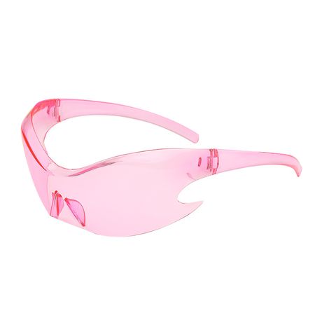 Streetwear Cool Style Geometric Pc Special-shaped Mirror Frameless Women's Sunglasses