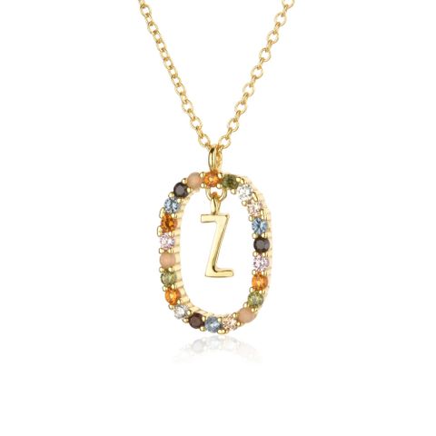 Sterling Silver IG Style Letter Plating Pendant Necklace