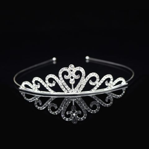 Princess Cute Crown Alloy Inlay Rhinestones Crown