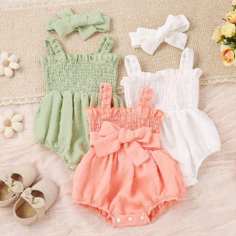 Princess Cute Bow Knot Cotton Baby Rompers