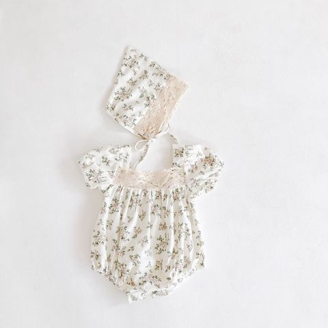 Princess Cute Flower Cotton Baby Rompers