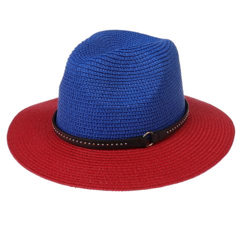 Unisex Simple Style Multicolor Big Eaves Fedora Hat