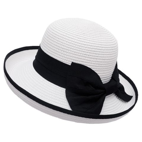 Women's Pastoral Solid Color Crimping Straw Hat