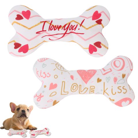 Lindo Felpa Día De San Valentín Letra Juguetes Para Mascotas