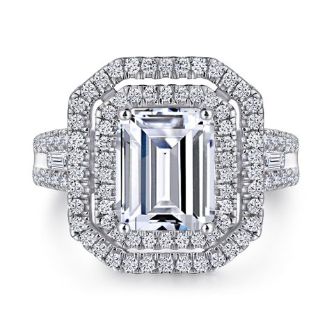 Elegant Lady Geometric Sterling Silver Plating Inlay Zircon Rings