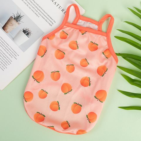 Cute Sweet Polyester Cartoon Fruit Pet Clothing