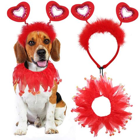 Einfacher Stil Klassischer Stil Baumwolle Polyester Valentinstag Einfarbig Patchwork Kleidung Für Haustiere