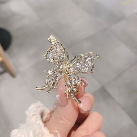 Women's Sweet Rabbit Water Droplets Bow Knot Alloy Inlay Rhinestones Opal Pearl Hair Clip