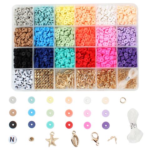 1 Set Simple Style Starfish Solid Color Shell Plastic Metal Plating Beads Jewelry Accessories