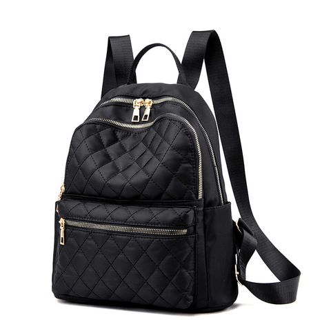 Women's Large Capacity Fashionable Diamond Casual Outdoor Oxford Cloth Backpack