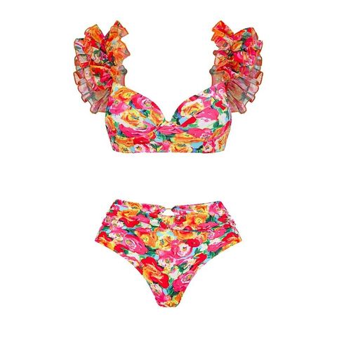 Women's Ditsy Floral 3 Pieces Set Bikinis Swimwear
