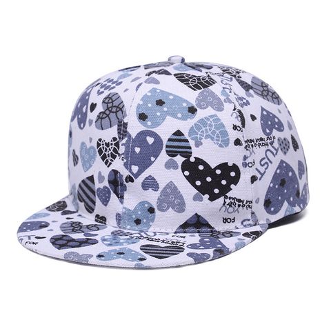 Women's Simple Style Heart Shape Feather Flower Flat Eaves Baseball Cap