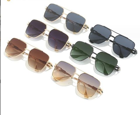 Basic Solid Color Pc Square Full Frame Men's Sunglasses