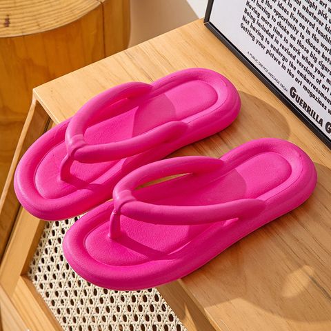 Women's Casual Solid Color Point Toe Flip Flops