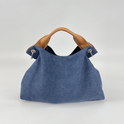 Women's Medium Canvas Color Block Vintage Style Classic Style Magnetic Buckle Handbag