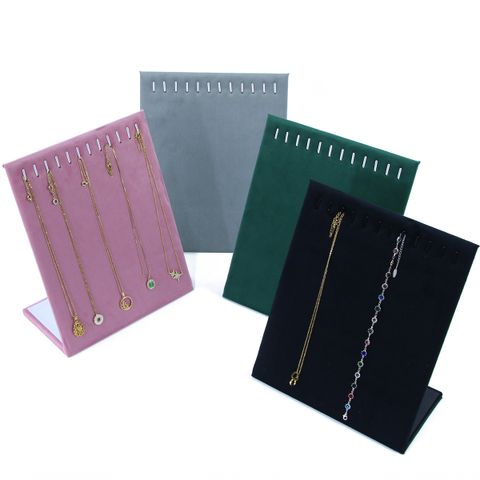 Elegant Simple Style Solid Color Velvet Flannel Jewelry Display