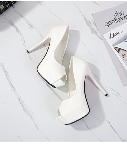 Women's Sexy Solid Color Open Toe Pumps