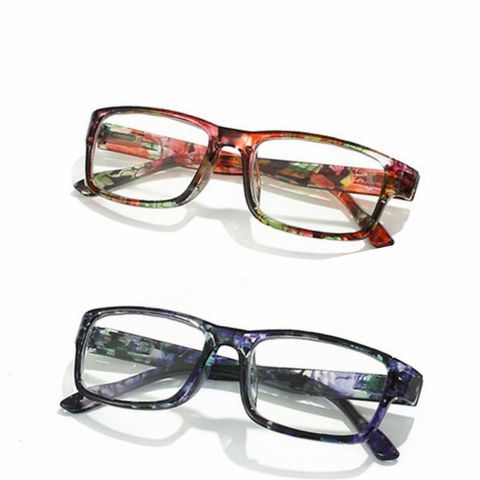 Simple Style Ditsy Floral Ac Square Full Frame Optical Glasses