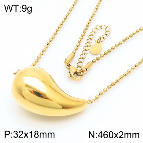 Stainless Steel Titanium Steel 18K Gold Plated Simple Style Irregular Plating Water Droplets Earrings Necklace Jewelry Set