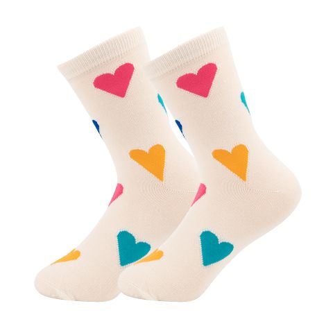Women's Casual Color Block Cotton Polyester Crew Socks A Pair
