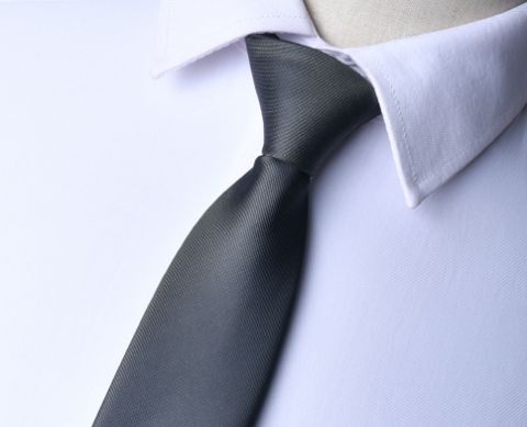 Elegant Solid Color Polyester Yarn Unisex Tie