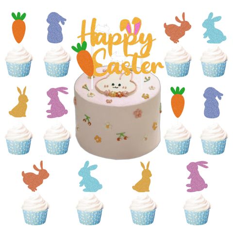 Easter Cartoon Style Rabbit Carrot Paper Daily Party Festival Plug-in