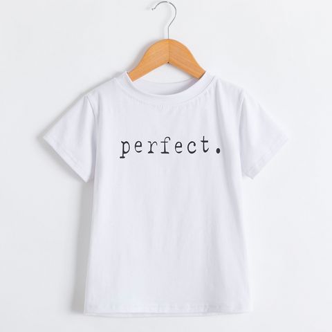 Cute Letter Cotton Blend T-shirts & Blouses